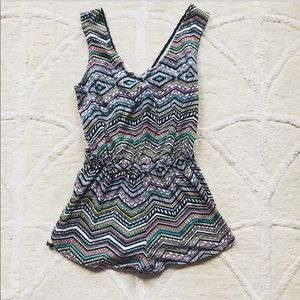 Xhilaration Colorful Aztec Print Romper Size Small